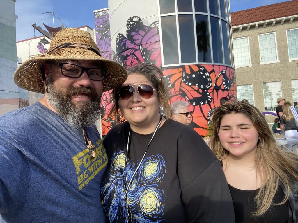 Star Wars Day Founder & member of the Jedi Council posed with Star Wars Day Fans on the May the Fourth event week in downtown Panama City